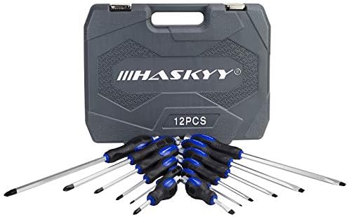 Screwdriver Set 12 pcs. I Tool Set I Screw + Slot Blade I Chrome Vanadium Steel