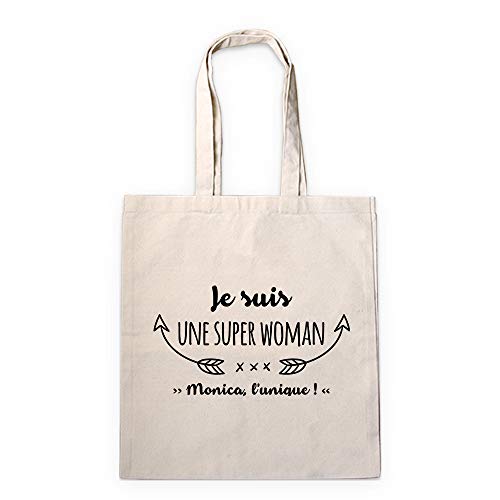 CADEAUX.COM - Tote Bag Personnalisable - Je suis super - 100 % Coton Recyclable - Idée Cadeau Personnalisé Avec Message - Naturel/Écru Cover