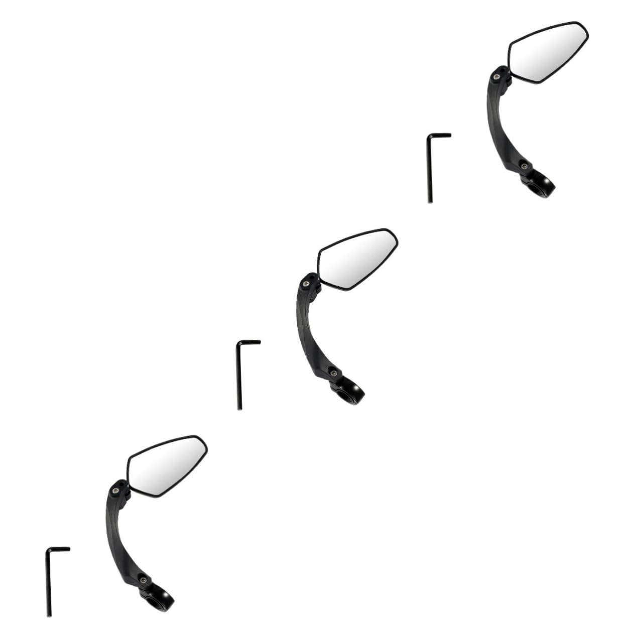 Kisangel 3pièces Rétroviseur De Vélo Rotatif Miroir Arrière De Sécurité Pour Cyclisme Installation Rapide Sans Outils Miroir Extérieur Pratique Pour Vélos Et Trottinettes