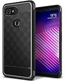 Google Pixel 2 XL Case, Caseology [Parallax Series] Slim Protective Dual Layer Cover Geometric Design for Google Pixel 2 XL (2017) - Charcoal Gray