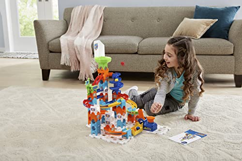 VTech Marble Rush - Adventure Set S100 – Interaktive Murmelbahn mit spannenden Bahnelementen, verschiedenen Aufbaumöglichkeiten und Wegführungen – Für Kinder von 4-12 Jahren
