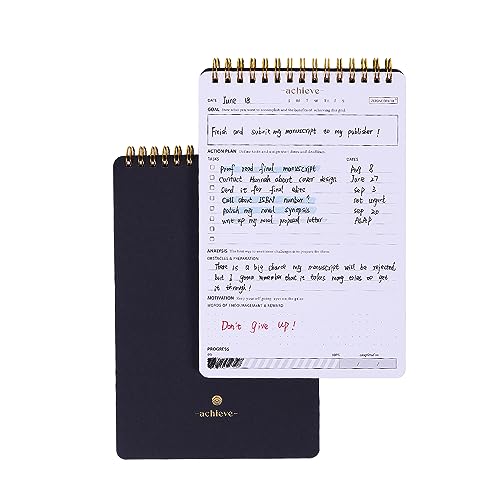 Goal Planning Notepad - A5 Goal Setting Journal For Project Action Plan,Task Management, Personal Development & Track Goals. Productivity Notepad For Daily Work & School - 54 Sheets
