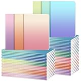 Ddaowanx 48 Pack A5 Colorful Notebooks, 6 Cute Colors Journals for Writing, 72 Pages, 8.3x5.5 Inch, with Lined Paper Travel Writing Notebooks Journal Gifts for Students(Lined-48pack, Gradient)