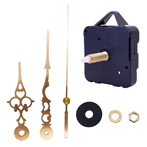 kowaku Quartz Clock Movement Mechanism Long Spindle Gold Metal Hands Kit DIY