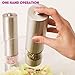 Home Improvement City Electric Salt And Pepper Grinder Set with LED Light - Battery Operated Stainless Steel Mills | Automatic One Touch Grinders with Adjustable Ceramic Coarseness and Bottom Lids