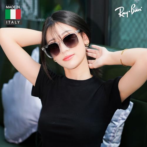 Image of Ray-Ban RB4401D Square Shaped Sunglasses for Men & Women with Official RAYBAN Eyewear Kit