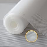 FEXIA Shelf Liner for Kitchen Cabinets, 17.5 Inch x 20 FT, Non Adhesive Drawer Liner, Refrigerator Liners, Washable Oil-Proof Fridge Pads Shelves Drawer, Cabinet Mat for Shelves (Clear)
