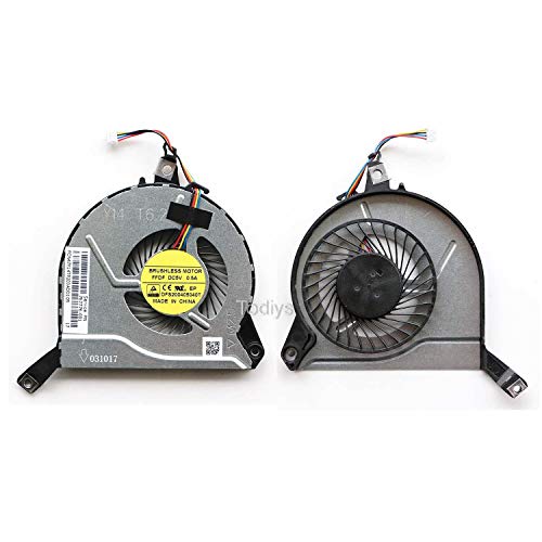 Todiys CPU Cooling Fan for HP 15-P 17-P 14-V 15-V 17-F Series 15-P030NR 15-P383NR 15-P390NR 15-P393NR 17-P160NR 17-P161DX 17-P120WM 17-P121WM 15-K081NR 15-K177NR 17-F027DS 17-F227NR 767712-001