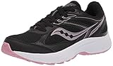 Saucony Women's Cohesion 14 Running Shoe, Black/Pink, 7