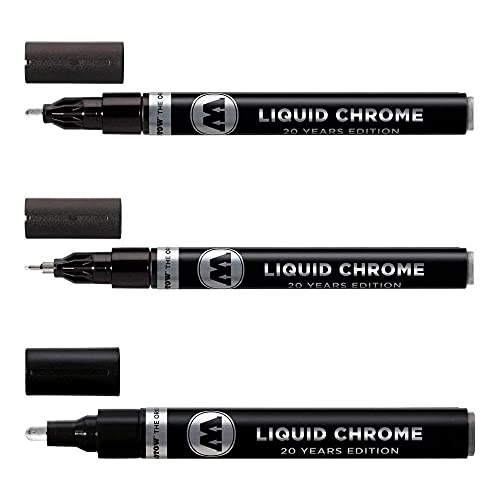 Molotow Liquid Chrome Marker Set - 1mm 2mm and 4mm