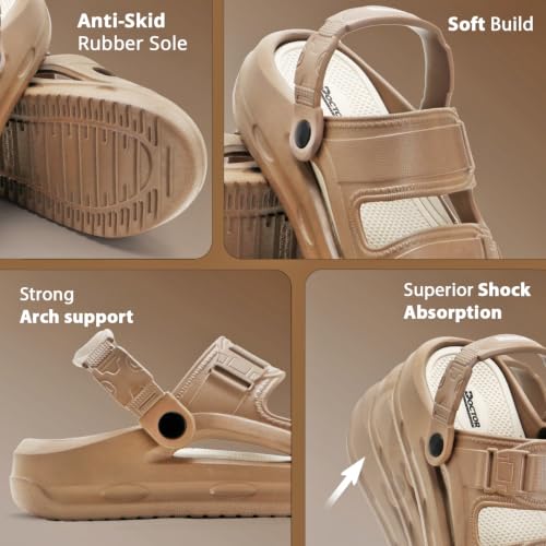 Image of DOCTOR HEALTH SUPER SOFT Men's Sports Sandals | Lightweight EVA Sandals with Back Strap | Anti-Skid Cushioned Comfort Outdoor Casual Walking Sandals
