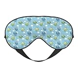 Antifaz para dormir de doble cara, caricatura, lindo estampado de hipopótamo, máscaras para dormir para mujeres y hombres, cubiertas opacas para viajes/dormir