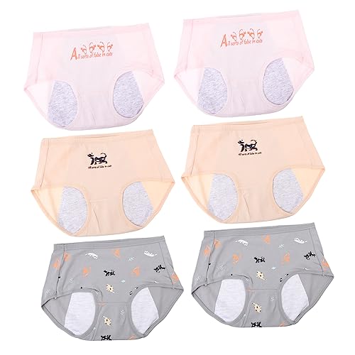 UTHCLO 6 Piezas Bragas Menstruales de Mujer Paquete Protección y Transpirables Menstruales