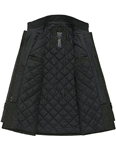 Image of Wantdo Men's Wool Blend Jacket Stand Collar Windproof Pea Coat