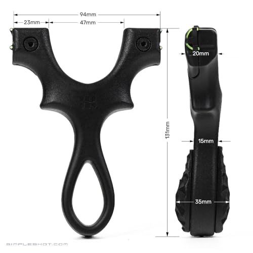 SimpleShot Scout LT2 Slingshot Bundle with Target, Steel & Clay Ammo, and 2 Band Sets, Integrated Clip Band Attachment, Fiber Optic Sights, Modular Handle Scales, Beginner to Pro (Black) by SimpleShot - Image 8