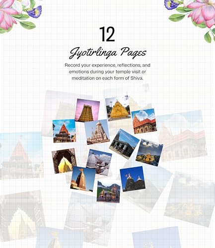 Image of Shiva Spiritual Hindu Journal Kit | Spiritual & Gratitude Planner with Shiv Stories via QR | Meditation and Energy Tracker | All Jyotirlinga Pages | 200 Pages, 100 GSM Premium Paper, 7.5x9 in