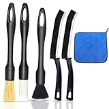 EduPlayte Pennelli Pulizia Interni Auto, 8 Pezzi Pennello Pulizia Auto Pennelli Detailing per la Pulizia di Cerchioni, Interni Auto, feritoie di Ventilazione e Cruscotti di Auto