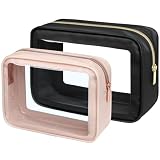PACKISM Clear Makeup Bag - 1 Medium for Carry-on 1 Large Checked Luggage