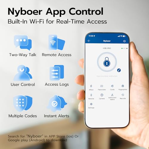 Image of WiFi Video Smart Keypad Door Lock with Camera and Doorbell, Keyless Entry