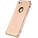 iPhone 7 Case, iPhone 8 Case, Ultra Thin Flexible Soft iPhone 8 Matte Case, Luxury 3 in 1 Slim Fit Electroplated Shockproof Phone Case for iPhone 7/ iPhone 8 (Gold)
