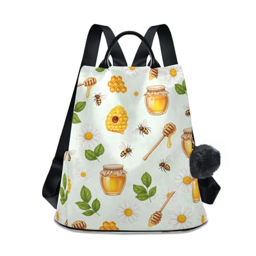 Sac à dos décontracté marguerite et pompon pour vos balades urbaines