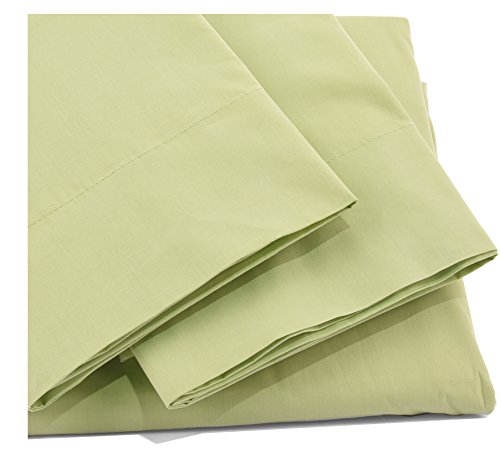 Pacific Linens | Bed Sheets Set Deep Pocket Comfort | Poly Cotton Blend | Wrinkle, Fade & Stain Resistant | 300 Thread Count | 4 Piece | Cal King Size | Sage Green