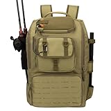 Hp hope Mochila de pesca con soporte para cañas y refrigerador, Mochila