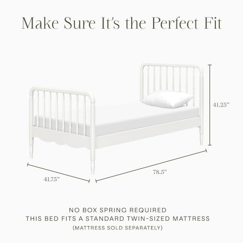 Image of NAMESAKE Liberty Spindle Twin Bed in Warm White