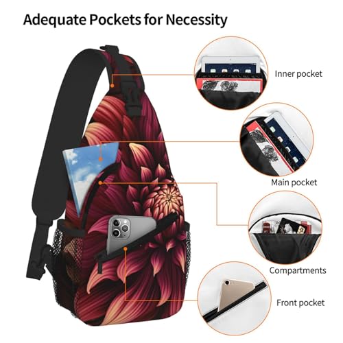 Mochila tipo bandolera negra para senderismo y viajes miniatura 5