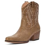 IXU Cowboy Boots for Women Ankle Western Cowgirl Boots...