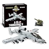 General Jim's A-10 Thunderbolt II Warthog Fighter Jet Building Blocks Set 931 Pieces Cold War Attack Aircraft Model Plane with Opening Cockpit Retractable Landing Gear Artillery Station | GJ-AA10