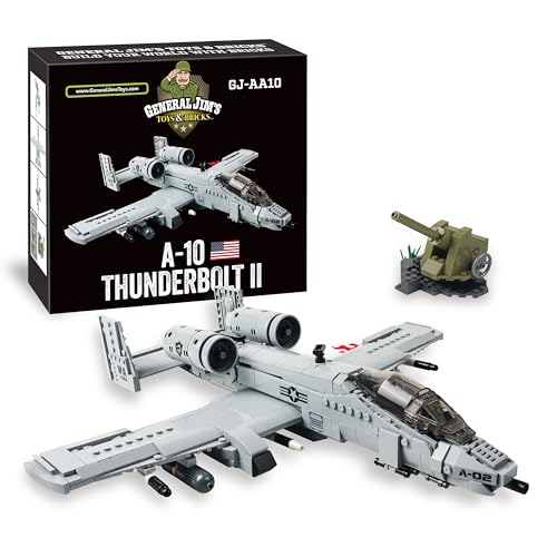 General Jim's A-10 Thunderbolt II Warthog Fighter Jet Building Blocks Set 931 Pieces Cold War Attack...