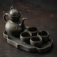 とっくり⭐︎４本セット Amazon.co.jp: 陶器 酒器セット 6点セット 徳利1個 ぐい呑み4個