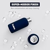 Exllena Insulated Water Bottle 350ml, Keeps Drinks Cold 24 Hrs, Dark Blue - Image 6