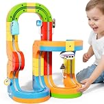 Azazaza Clickrail Electric Train Set, 3D STEM Magic Rail Cube Train Set, Track Fusion Toy with Flexible Building Race Track & Gravity-Defying Train, DIY Cube Track Educational Toy for Boys & Girls 3+
