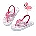 Kinghealth Unisex Kinder Sandalen Mädchen Jungen Zehentrenner Baby Flip Flop mit Rückenband für Sommer und Strand (Flamingo EU 22/23)