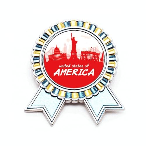 Broche symbole États-Unis en métal rouge taille M pour masquer un accroc