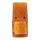 Rindsleder-Hammerholster für Werkzeuggürtel, robuste Leder-Werkzeughalterschlaufe mit Einzel- oder Doppelbuchse, orangefarbene Schreinertasche für Klauenhammer, Schraubenschlüssel und Doppelstecknuss