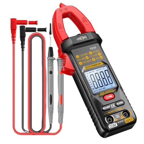 Multímetro de pinza digital | Probador eléctrico inteligente de 4000 puntos | Multímetro de pinza Anticalorías, pantalla digital | Para voltaje corriente DC AC Taller Home Garage Electricista