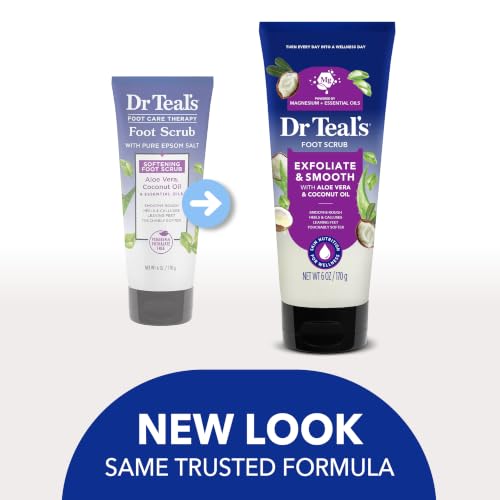 Dr Teal's Softening Foot Scrub with Pure Epsom Salt, Aloe & Coconut Oil, 6 oz - image 3