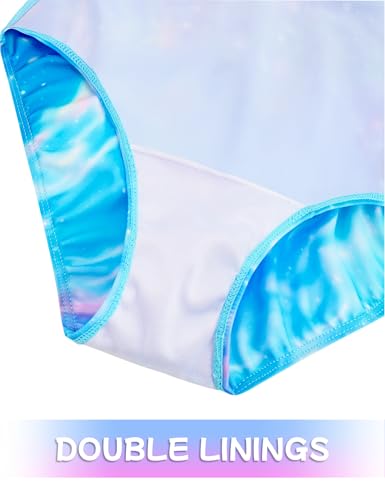 Image of Girls Swimsuits Back Cutout Bathing Suits for Girls 6-14 Removable Chest Pad Quick Dry for Swim Team Beach Pool