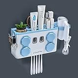 TOOUEE Toothbrush Holder,Multifunction Automatic Dual Toothpaste Dispenser Set,5 Toothbrush Slots...