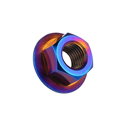 Kit écrous titane DIN6923 bleu feu M5 M6 M8 M10 M12 M14 M16 pas de 1.25 - 2