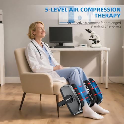 Image of CARESKYpro HSA Eligible FSA Shiatsu Foot Massager with Heat for Neuropathy and Pain Relief, 3 Heat Therapy, 5 Intensity Deep Kneading, Rolling for Calf-Feet-Arm Relaxation, Plantar Fasciitis
