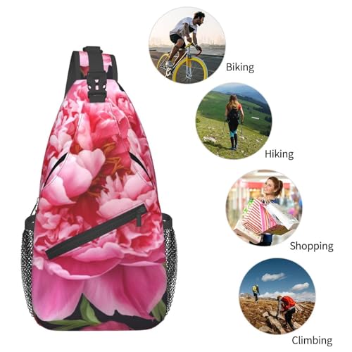 Mochila cruzada de pecho para hombre negra miniatura 6