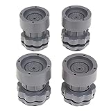GINHA 4 Stück Anti-Vibrations-Noise-Cancelling-Stützbalance Feste, rutschfeste, stoßfeste Waschmaschinen-Trockner-Waschmaschinen-Fußauflage