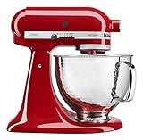KitchenAid KSM150PSHER KitchenAid Artisan Mixer with Custom Hammered Bowl, Empire Red