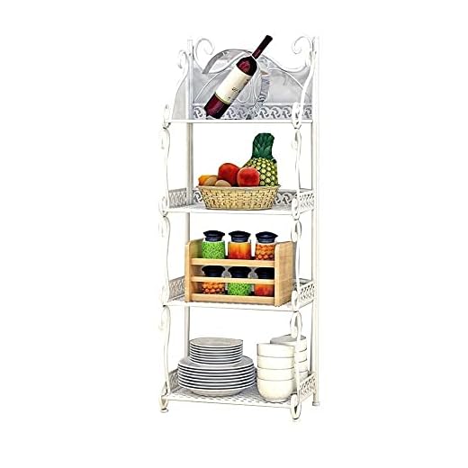 Standing Shelf Units Metal Bathroom Kitchen Shelf Utility Rack Convenient and Durable Strong Bearing Capacity for Dishes Condiment Cosmetics