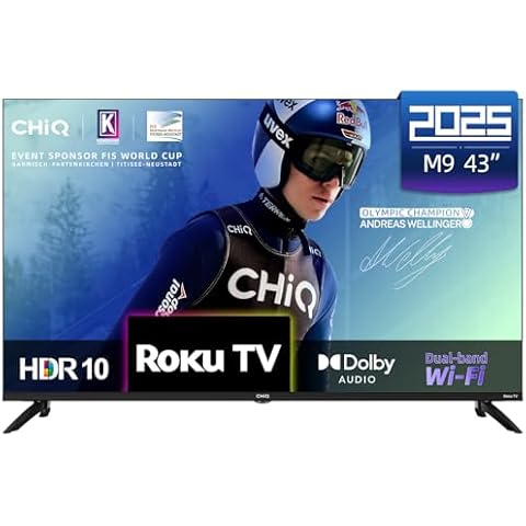 CHiQ U43QM9K 43 inch 4K Smart TV with Roku Cover