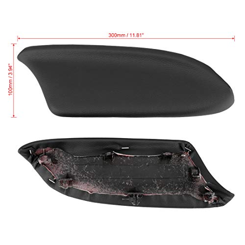 X Autohaux 1 Pair Car Front Door Panels Armrest Lid Pad Handle Cover Black For Honda Accord 2008-2012 #TOP1